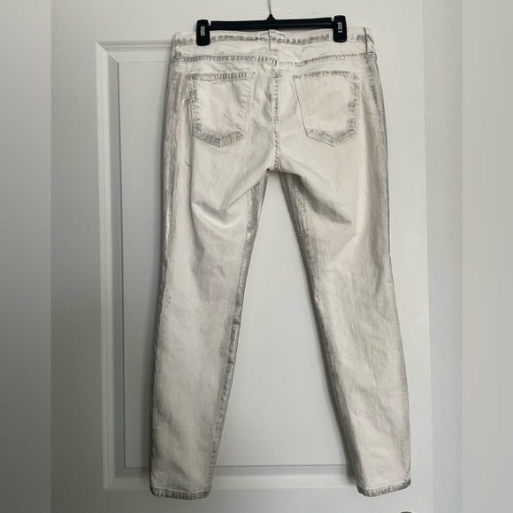 Current/Elliot The Stiletto Jeans Washed Out Silver White Skinny Stretchy Fit 28 - Picture 5 of 15
